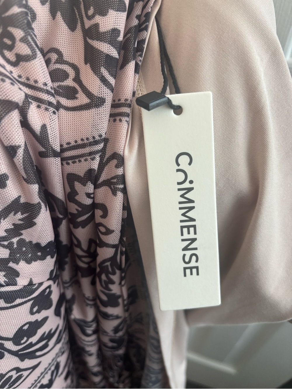 Commense Beige and Black Printed Maxi Dress - Picture 7 of 8